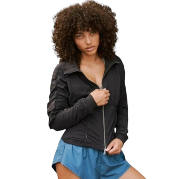 Free People Cargo Pocket Zip Jacket | Elevated Athleisure Staple Sz M NWT - Picture 13 of 14